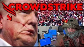 TIM TRUTH: TRUMPS BLOOD ON HIS FACE SURE LOOKS ALOT LIKE THE CROWDSTRIKE LOGO! LINKS!