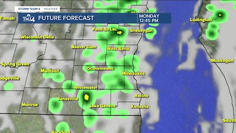 Rain expected Monday afternoon
