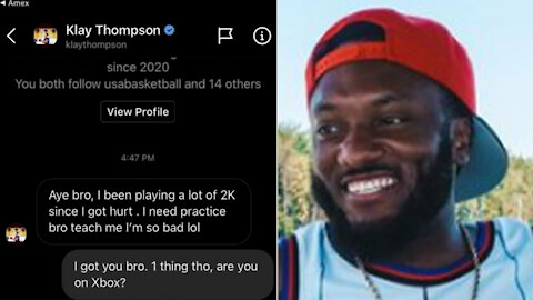 Klay Thompson Slides In Dm To Ask Pro 2K Player KennyGotWork To Help Him Get Better At NBA 2K