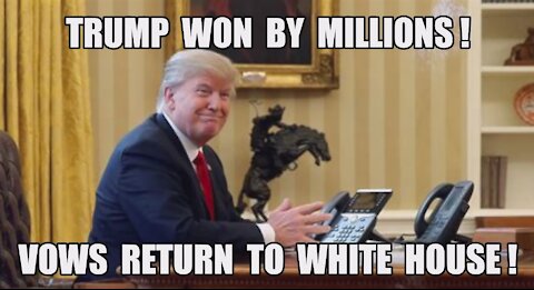 Trump Won by MILLIONS! Vows Return to White House 100% Lindell's 9-0 PROOF! China's $10 Trillion Tab