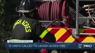12 units respond to Lehigh Acres brush fire