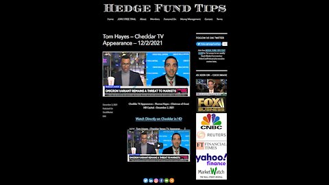 Hedge Fund Tips with Tom Hayes - VideoCast - Episode 111 - December 2, 2021