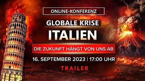 Trailer. Online-Konferenz GLOBALE KRISE. ITALIEN. DIE ZUKUNFT HÄNGT VON UNS AB