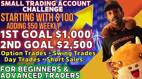 How to Turn $100 into $1000 | Small Account Challenge LIVE TRADING | #mulnstock #amcstock #tslastock
