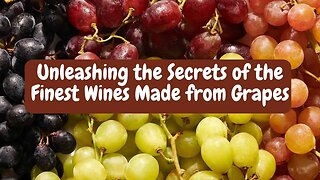 Unleashing the Secrets of the Finest Wines Made from Grapes #wine