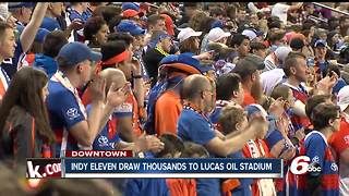 Indy Eleven plays its first game in Lucas Oil Stadium