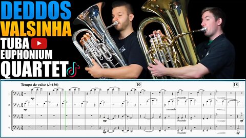 Fernando Deddos "Valsinha." Tuba Euphonium Quartet - Matonizz & Brian Kelley. Play Along!