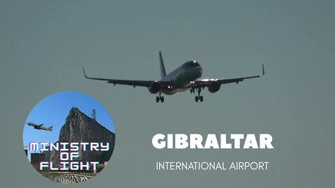 Plane Landing at Gibraltar Airport, Bristol easyJet Flight