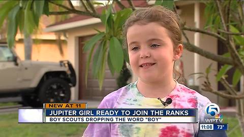 Jupiter girl to join Cub Scouts