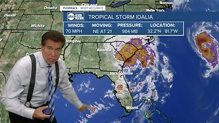 Idalia downgraded to a tropical storm