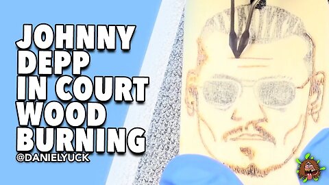 Johnny Depp In Court Wood Burning Close Up
