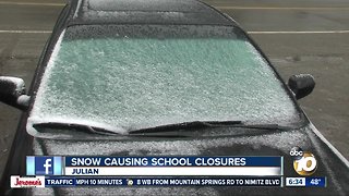 Snow leads to school closures in county's mountain areas