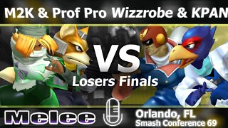 MVG FOX|Mew2King & Professor Pro vs. Wizzrobe & KPAN - Melee Doubles Losers Finals - SC:69