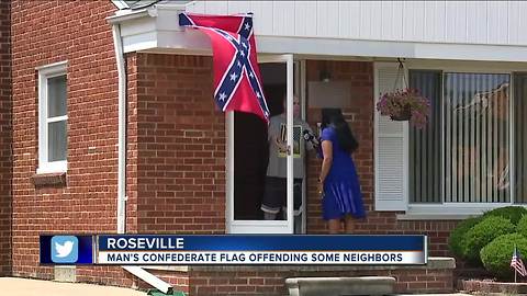 Metro Detroit man flying confederate flag says 'black people' aren't welcome