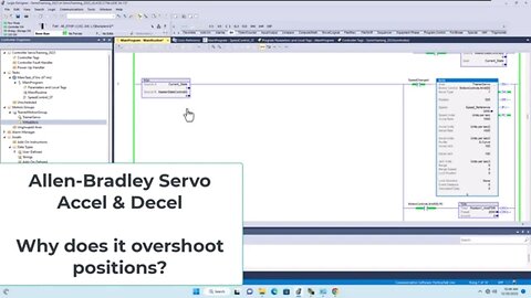 Allen Bradley Servo Accel Rates and Decel Rates - Why is it overshooting position