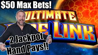 Ultimate Fire Link - $50 Max Bets! 2 Jackpot Hand Pays! Potawatomi Hotel & Casino!