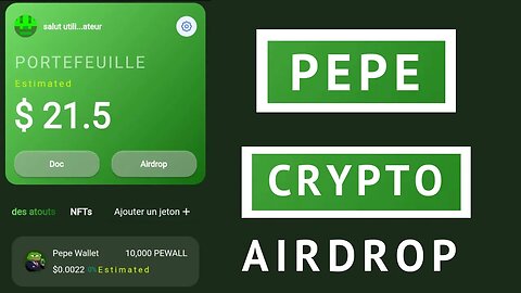 Pepe wallet Airdrop crypto wallet gratuit minage imota swap crypto projet crypto