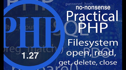 video #27 - Advance PHP | Filesystem