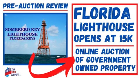 FLORIDA'S "SOMBRERO KEY" LIGHTHOUSE FOR SALE! BUY NOW IN ONLINE AUCTION! OPENS AT $15,000