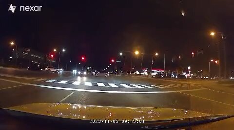 Vehicle Runs Redlight In Brampton