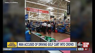 VIDEO: Florida man drives golf cart into Walmart