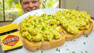 Aussie Smashed Avocado and Egg Toast Ft. Vegemite