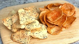 How to make thin crispy keto chips | Keto vegan gluten-free