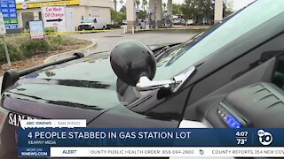 4 people stabbed in Kearny Mesa gas station lot
