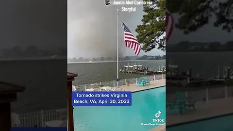 tornado in Virginia looks. like it's over water 🌪️