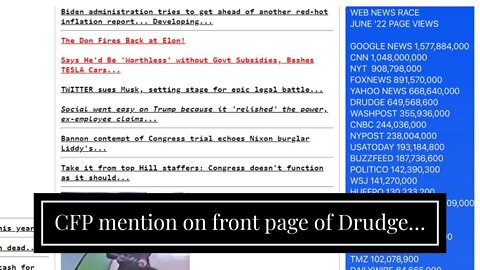 CFP mention on front page of Drudge…