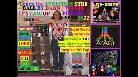 Learn how to become a better straight ball bowler #45 with Dann the CD born MAN on 6-24-22 LiteBrite.#45 bowl video