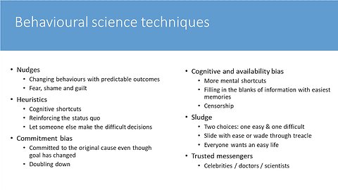 Psychological Techniques as Methods of Control Dr Christian Buckland Oracle Films