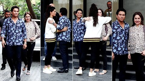 Sachin Tendulkar And Wife Anjali With Saiyami Kher At Ghoomar Special Screening 🔥📸