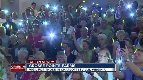 Vigil for Charlottesville in Grosse Pointe Farms