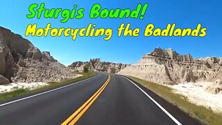 Motorcycle Ride through Badlands National Park to Campsite