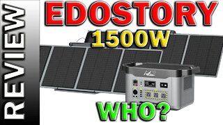 EDOSTORY 1500W Solar Generator 2x 200W Solar Panel 1408Wh Portable Power Station Outdoor Camping RV