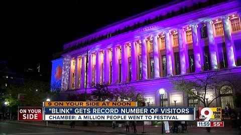 Cincinnati Chamber says 1 million people went to first ever BLINK Cincinnati