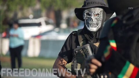 Heavily armed BLM march on the Glynn County Courthouse demanding justice for Ahmaud Arbery