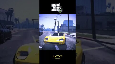 yellow sport car driving in GTA V short #gameplay #shorts #gta5 #lazoogames