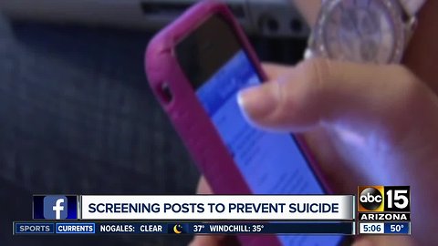 Facebook screening posts to prevent suicides