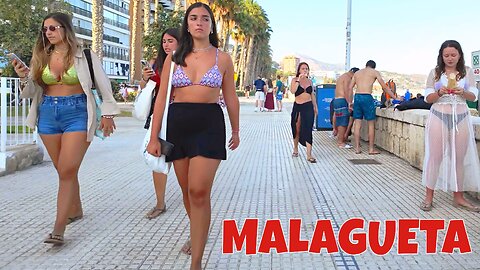 Spain Malaga City Walking Tour 🇪🇸 Tourist Route: Malagueta District [4K 60FPS Walk] Costa del Sol