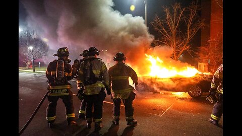 Lynbrook Fire Department Extinguishes Stubborn Car Fire