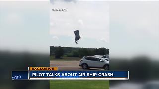 Pilot talks about air ship crash near U.S. Open