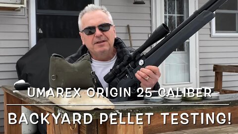 Backyard plinking with my Umarex Origin .25 caliber PCP rifle. Testing several pellets and slugs!