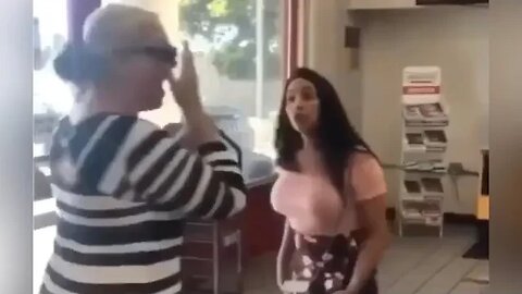 Racist woman in Walmart slapped after grabbing customer