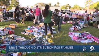 Drive-thru distribution held for families in Lake Worth Beach