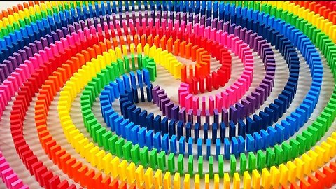 SATISFYING Rainbow Dominoes#TheDominoKing#Dominoes#Domino