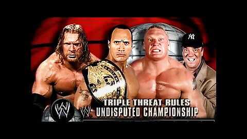 WWE:THE ROCK VS TRIPLE H VS BROCK LESNAR | ELIMINATION CHEMBER | UNDISPUTED CHAMPIONSHIP MATCH.