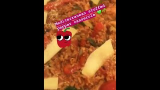 Mediterranean stuffed pepper casserole | @edelscanlonpt on IG🌶😁 #shorts