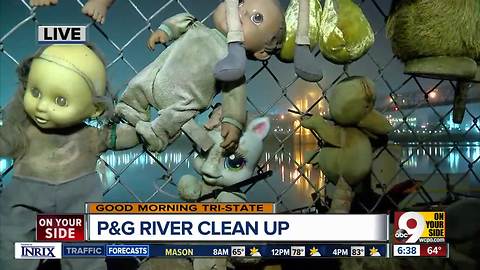 Procter and Gamble partners with trash barge to clean up Ohio River